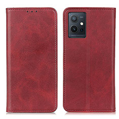 Custodia Portafoglio In Pelle Cover con Supporto A02D per Vivo Y55s 5G Rosso