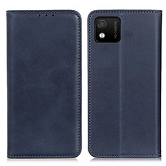 Custodia Portafoglio In Pelle Cover con Supporto A02D per Wiko Y52 Blu