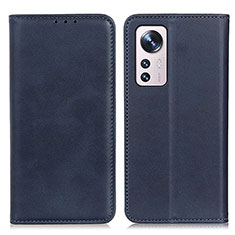 Custodia Portafoglio In Pelle Cover con Supporto A02D per Xiaomi Mi 12 5G Blu