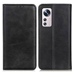 Custodia Portafoglio In Pelle Cover con Supporto A02D per Xiaomi Mi 12 Pro 5G Nero