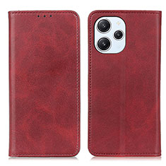 Custodia Portafoglio In Pelle Cover con Supporto A02D per Xiaomi Redmi 12 4G Rosso