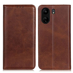 Custodia Portafoglio In Pelle Cover con Supporto A02D per Xiaomi Redmi 13C Marrone