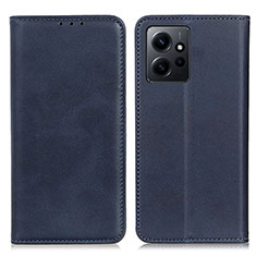 Custodia Portafoglio In Pelle Cover con Supporto A02D per Xiaomi Redmi Note 12 4G Blu