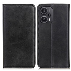 Custodia Portafoglio In Pelle Cover con Supporto A02D per Xiaomi Redmi Note 12 Turbo 5G Nero