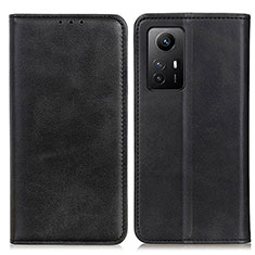 Custodia Portafoglio In Pelle Cover con Supporto A02D per Xiaomi Redmi Note 12S Nero