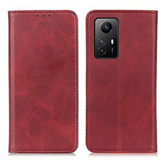 Custodia Portafoglio In Pelle Cover con Supporto A02D per Xiaomi Redmi Note 12S Rosso