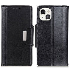 Custodia Portafoglio In Pelle Cover con Supporto A03 per Apple iPhone 13 Mini Nero