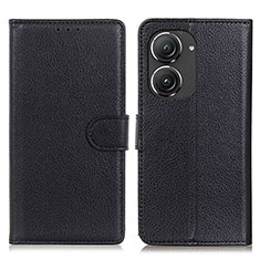 Custodia Portafoglio In Pelle Cover con Supporto A03D per Asus Zenfone 9 Nero