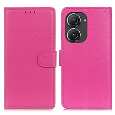 Custodia Portafoglio In Pelle Cover con Supporto A03D per Asus Zenfone 9 Viola