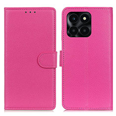 Custodia Portafoglio In Pelle Cover con Supporto A03D per Huawei Honor X8b Rosa Caldo