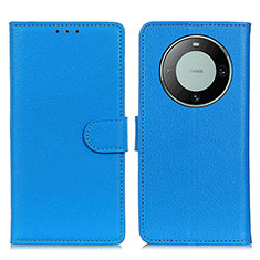 Custodia Portafoglio In Pelle Cover con Supporto A03D per Huawei Mate 60 Cielo Blu