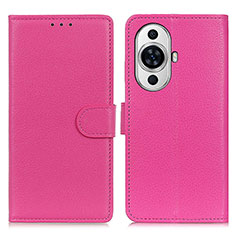 Custodia Portafoglio In Pelle Cover con Supporto A03D per Huawei Nova 11 Ultra Rosa Caldo