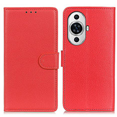 Custodia Portafoglio In Pelle Cover con Supporto A03D per Huawei Nova 11 Ultra Rosso