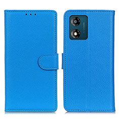 Custodia Portafoglio In Pelle Cover con Supporto A03D per Motorola Moto E13 Cielo Blu