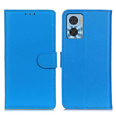 Custodia Portafoglio In Pelle Cover con Supporto A03D per Motorola Moto E22i Cielo Blu