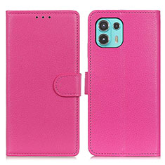 Custodia Portafoglio In Pelle Cover con Supporto A03D per Motorola Moto Edge 20 Lite 5G Rosa Caldo