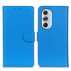 Custodia Portafoglio In Pelle Cover con Supporto A03D per Motorola Moto Edge X30 5G Cielo Blu