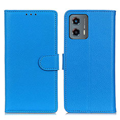 Custodia Portafoglio In Pelle Cover con Supporto A03D per Motorola Moto G 5G (2023) Cielo Blu