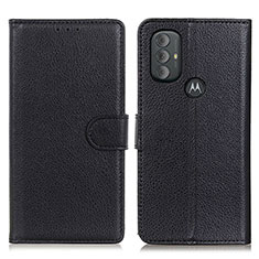 Custodia Portafoglio In Pelle Cover con Supporto A03D per Motorola Moto G Play (2023) Nero