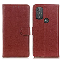 Custodia Portafoglio In Pelle Cover con Supporto A03D per Motorola Moto G Power (2022) Marrone