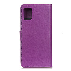 Custodia Portafoglio In Pelle Cover con Supporto A03D per Motorola Moto G100 5G Viola