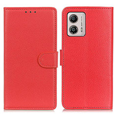 Custodia Portafoglio In Pelle Cover con Supporto A03D per Motorola Moto G53y 5G Rosso