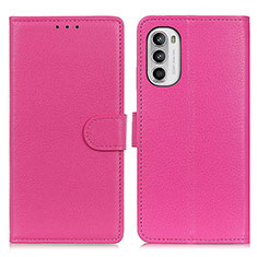 Custodia Portafoglio In Pelle Cover con Supporto A03D per Motorola Moto G71s 5G Rosa Caldo