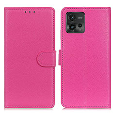 Custodia Portafoglio In Pelle Cover con Supporto A03D per Motorola Moto G72 Rosa Caldo