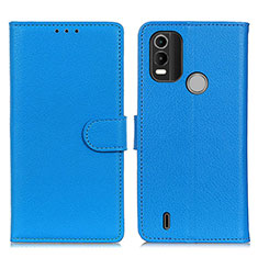 Custodia Portafoglio In Pelle Cover con Supporto A03D per Nokia C21 Plus Cielo Blu