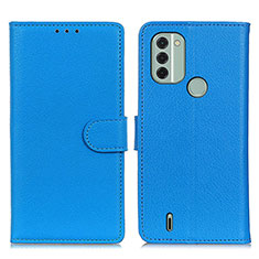 Custodia Portafoglio In Pelle Cover con Supporto A03D per Nokia C31 Cielo Blu