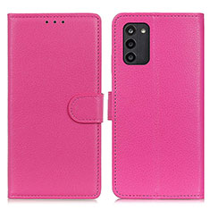 Custodia Portafoglio In Pelle Cover con Supporto A03D per Nokia G100 Rosa Caldo