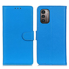 Custodia Portafoglio In Pelle Cover con Supporto A03D per Nokia G21 Cielo Blu