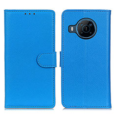 Custodia Portafoglio In Pelle Cover con Supporto A03D per Nokia X100 5G Cielo Blu