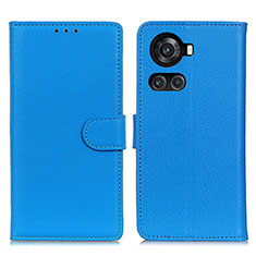 Custodia Portafoglio In Pelle Cover con Supporto A03D per OnePlus 10R 5G Cielo Blu