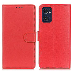 Custodia Portafoglio In Pelle Cover con Supporto A03D per OnePlus Nord CE 2 5G Rosso