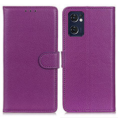 Custodia Portafoglio In Pelle Cover con Supporto A03D per OnePlus Nord CE 2 5G Viola