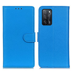 Custodia Portafoglio In Pelle Cover con Supporto A03D per Oppo A53s 5G Cielo Blu