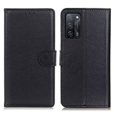 Custodia Portafoglio In Pelle Cover con Supporto A03D per Oppo A53s 5G Nero