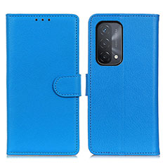 Custodia Portafoglio In Pelle Cover con Supporto A03D per Oppo A74 5G Cielo Blu