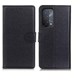 Custodia Portafoglio In Pelle Cover con Supporto A03D per Oppo A74 5G Nero