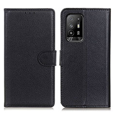 Custodia Portafoglio In Pelle Cover con Supporto A03D per Oppo F19 Pro+ Plus 5G Nero