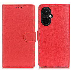 Custodia Portafoglio In Pelle Cover con Supporto A03D per Oppo K11x 5G Rosso