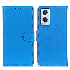 Custodia Portafoglio In Pelle Cover con Supporto A03D per Oppo Reno8 Lite 5G Cielo Blu