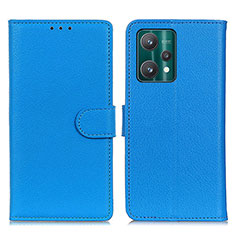 Custodia Portafoglio In Pelle Cover con Supporto A03D per Realme 9 Pro 5G Cielo Blu