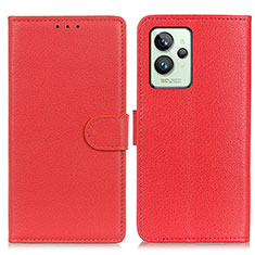 Custodia Portafoglio In Pelle Cover con Supporto A03D per Realme GT2 Pro 5G Rosso