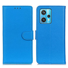 Custodia Portafoglio In Pelle Cover con Supporto A03D per Realme Narzo 50 Pro 5G Cielo Blu