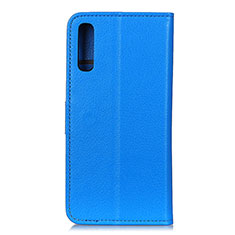 Custodia Portafoglio In Pelle Cover con Supporto A03D per Samsung Galaxy A02 Cielo Blu