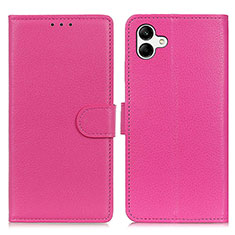 Custodia Portafoglio In Pelle Cover con Supporto A03D per Samsung Galaxy A04E Rosa Caldo