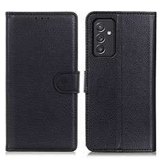 Custodia Portafoglio In Pelle Cover con Supporto A03D per Samsung Galaxy A15 4G Nero