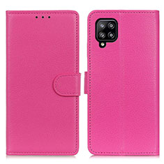 Custodia Portafoglio In Pelle Cover con Supporto A03D per Samsung Galaxy A22 4G Rosa Caldo